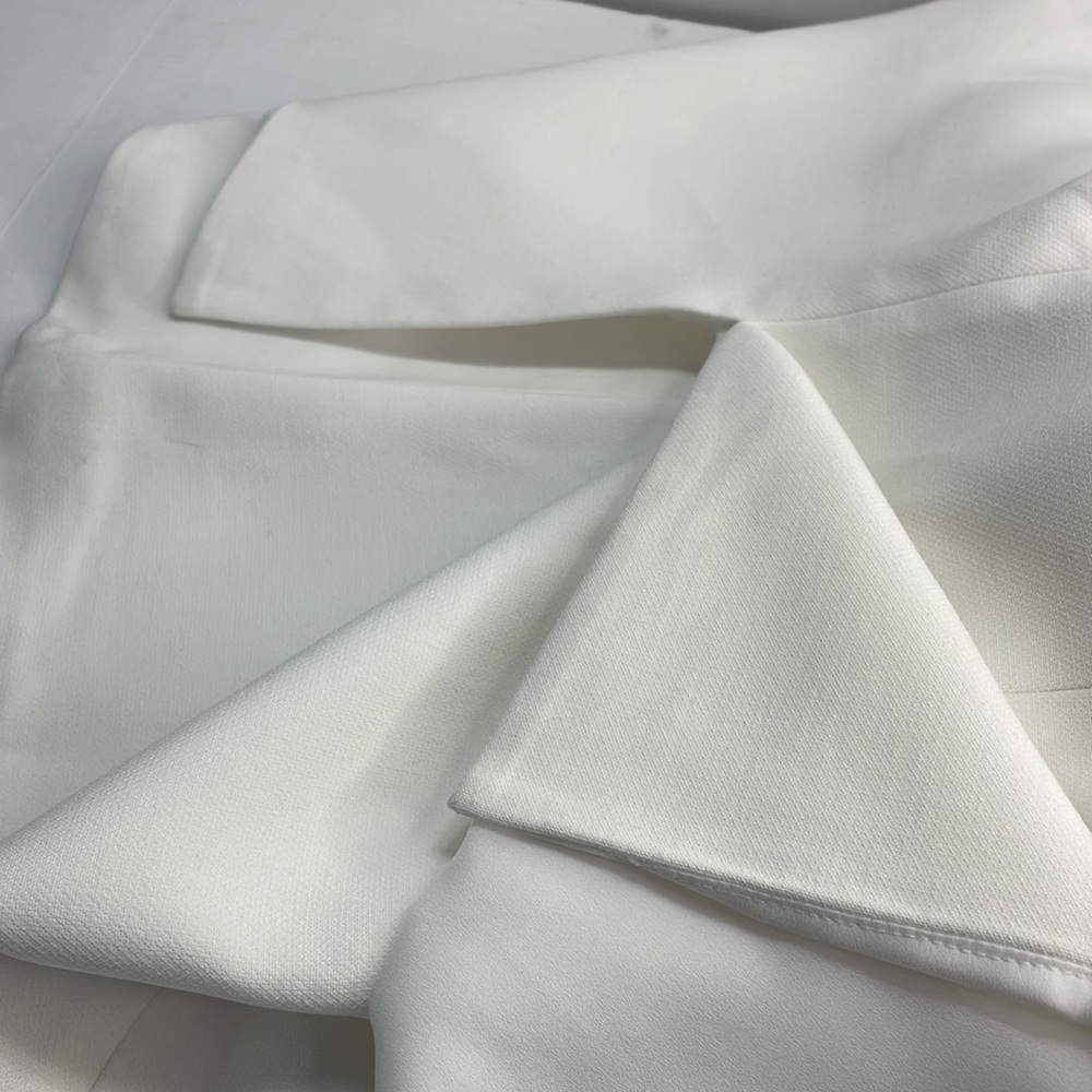 BCBGMaxAzria off-white peplum top size xs 0/2 - Picture 4 of 5